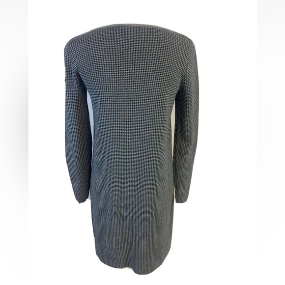 J Jill womens XS Gray Black Houndstooth sweater dress - Picture 2 of 10